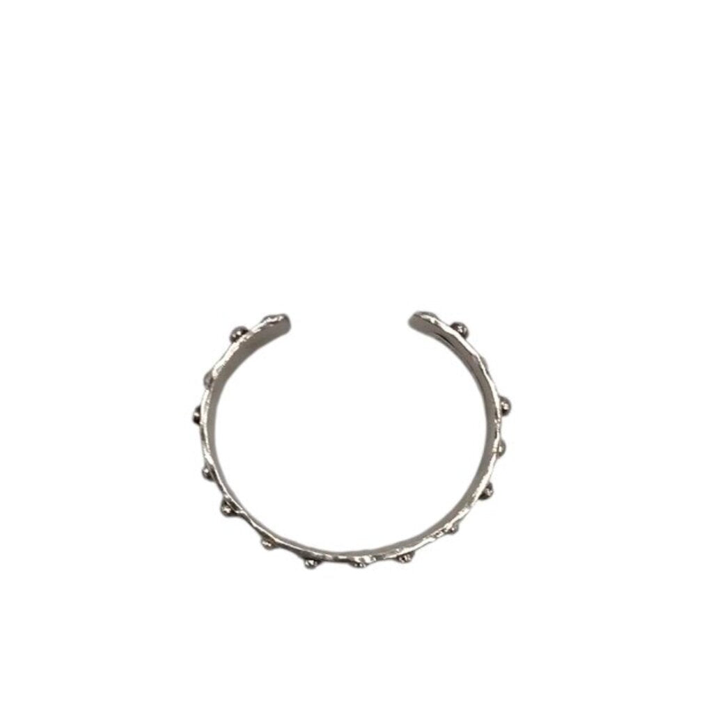 RICHARD SCHMIDT WIDE CUFF MOTHER OF PEARL BRACELET SILVER