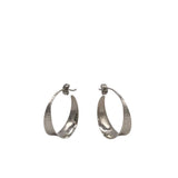 JAMES AVERY RETIRED .925 HAMMERED HOOP EARRINGS SILVER