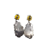 .925 DANGLE EARRINGS SILVER BLUE
