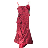TERANI FLOWER SLEEVELESS FORMAL MAROON 8
