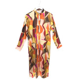 J MCLAUGHLIN LONG SLEEVE DESIGNER DRESS RUST PEACH XS