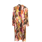 J MCLAUGHLIN LONG SLEEVE DESIGNER DRESS RUST PEACH XS