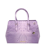 BRAHMIN SATCHEL CROC RECEIPT LAVENDER