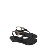 MICHAEL MICHAEL KORS PATENT KITTEN WEDGE SHOES BLACK 8