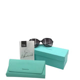 TIFFANY & CO OVERSIZE SQUARE 4145B w/ CASE/BOX LUXE SUNGLASSES BLACK/TEAL