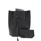 LOUIS VUITTON SAC A DOS EPI LEATHER w/ POUCH LUXE HANDBAG BLACK 12”x13.5”x7”
