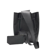LOUIS VUITTON SAC A DOS EPI LEATHER w/ POUCH LUXE HANDBAG BLACK 12”x13.5”x7”