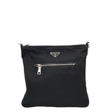 PRADA NYLON MESSENGER CROSSBODY LUXE HANDBAG BLACK 11”x11”x11.5”