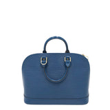 LOUIS VUITTON ALMA PM EPI LEATHER LUXE HANDBAG TEAL 12”x9”x6.5”