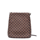 LOUIS VUITTON DAMIER EBENE MUSETTE GM LUXE HANDBAG BROWN 12”x13”x0.5”