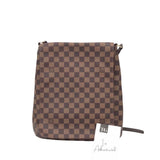 LOUIS VUITTON DAMIER EBENE MUSETTE GM LUXE HANDBAG BROWN 12”x13”x0.5”