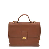 GUCCI VINTAGE TURNLOCK CALFSKIN LUXE HANDBAG TAN 11”x8”x4”