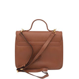 GUCCI VINTAGE TURNLOCK CALFSKIN LUXE HANDBAG TAN 11”x8”x4”