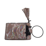 THACKER WRISTLET ZIPPER HANDBAG BRONZE