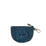 BRAHMIN CROC COIN PURSE WOMEN'S ACCESSORIES EVERGREEN