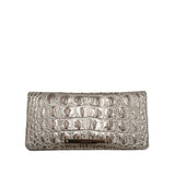 BRAHMIN CROC EMBOSSED WALLET GOLD
