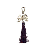 BRAHMIN BOW TASSEL CHARM WOMEN'S ACCESSORIES PURPLE GOLD