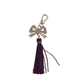 BRAHMIN BOW TASSEL CHARM WOMEN'S ACCESSORIES PURPLE GOLD