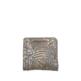 BRAHMIN FLORAL EMBOSSED WALLET GOLD