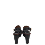 WEDGE SANDAL W/BOX DESIGNER SHOES BLACK 6