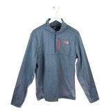 THE NORTH FACE 1/4 ZIP PULLOVER MEN SWEATER BLUE RED LARGE