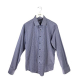 STRIPE LONG SLEEVE MEN SHIRT BLUE WHITE 16.5-32/33