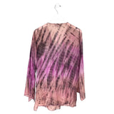 HALE BOB SILK FLARE SLEEVE DESIGNER TOP PURPLE MEDIUM
