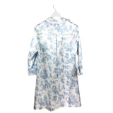 PRESTON & YORK NWT$129 FLORAL 3/4 SLEEVE DRESS WHITE BLUE 10