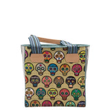 CONSUELA SUGAR SKULL TOTE HANDBAG BUE ORANGE 18”x13”x5.5”