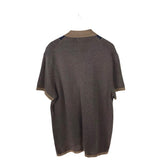 BEN SHERMAN KNIT SHORT SLEEVE MEN SHIRT TAN NAVY XLARGE