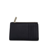 KATE SPADE ZIP PEBBLED LEATHER WALLET BLACK GOLD