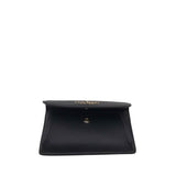 KATE SPADE ZIP PEBBLED LEATHER WALLET BLACK GOLD