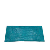 CARLOS FALCHI EMBOSSED CLUTCH/CROSSBODY HANDBAG BLUE