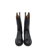 JUSTIN WESTERN RUBBER SOLE MEN BOOTS BLACK 9D