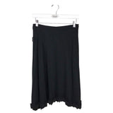 MOSCHINO JEANS NWT A LINE PLEAT TRIM LUXE SKIRT BLACK 42