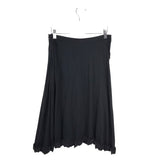 MOSCHINO JEANS NWT A LINE PLEAT TRIM LUXE SKIRT BLACK 42
