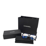 CHANEL RET $550 CLEAR LENS FRAME 3462-S-A LUXE SUNGLASSES BLACK