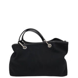 EMPORIO ARMANI LEATHER/FELT TOTE HANDBAG BLACK 15”x11”x5”