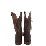 DURANGO NWT$380 OSTRICH EMBROIDERED MEN BOOTS BROWN ORANGE 8M