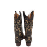 INNOVATION EMBROIDERED FLORAL BOOTS BROWN TAN 7