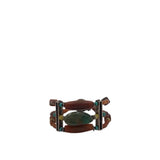 BARSE .925 BEADED BRACELET BROWN GREEN
