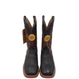 CORRAL SQUARE TOE WESTERN MEN BOOTS BLACK BROWN 8.5D