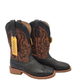 CORRAL SQUARE TOE WESTERN MEN BOOTS BLACK BROWN 8.5D
