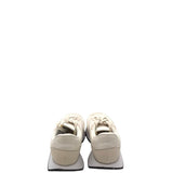 NEW BALANCE LACE UP SNEAKER SHOES BEIGE 7.5M