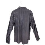 ROBERT GRAHAM STRIPE LONG SLEEVE MEN SHIRT BLACK MAROON 2XL
