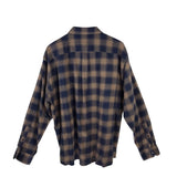 PETER MILLAR PLAID LONG SLEEVE MEN SHIRT NAVY BEIGE XXL