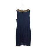 MOULINETTE SOEURS SLEEVELESS DESIGNER DRESS NAVY GOLD 4