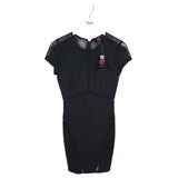 BEBE NWT$54 CAP SLEEVE DRESS BLACK SMALL