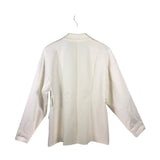 BCBGMAXAZRIA NWT$348 BELT LONG SLEEVE DESIGNER BLAZER WHITE MEDIUM