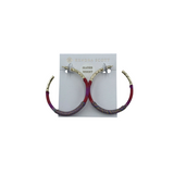 KENDRA SCOTT HOOPS EARRINGS CORAL GOLD